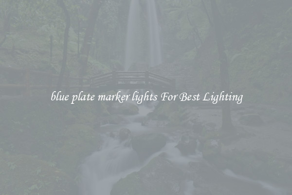 blue plate marker lights For Best Lighting