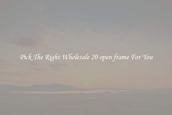 Pick The Right Wholesale 20 open frame For You