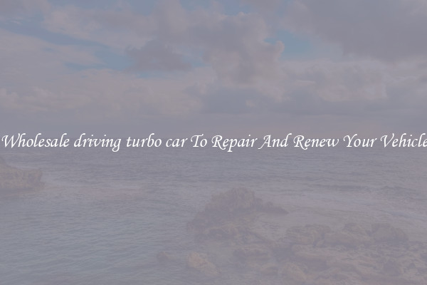 Wholesale driving turbo car To Repair And Renew Your Vehicle