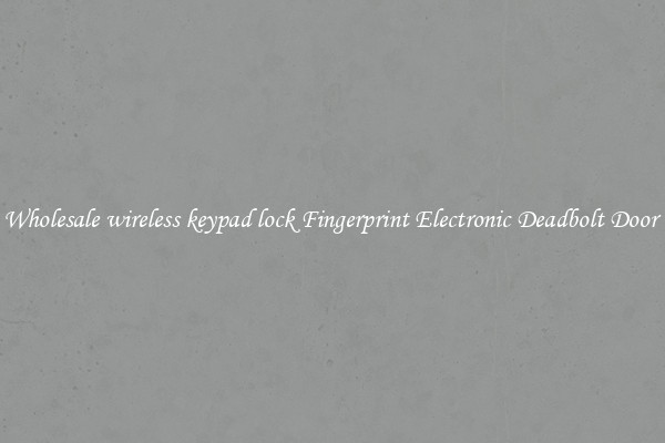 Wholesale wireless keypad lock Fingerprint Electronic Deadbolt Door 
